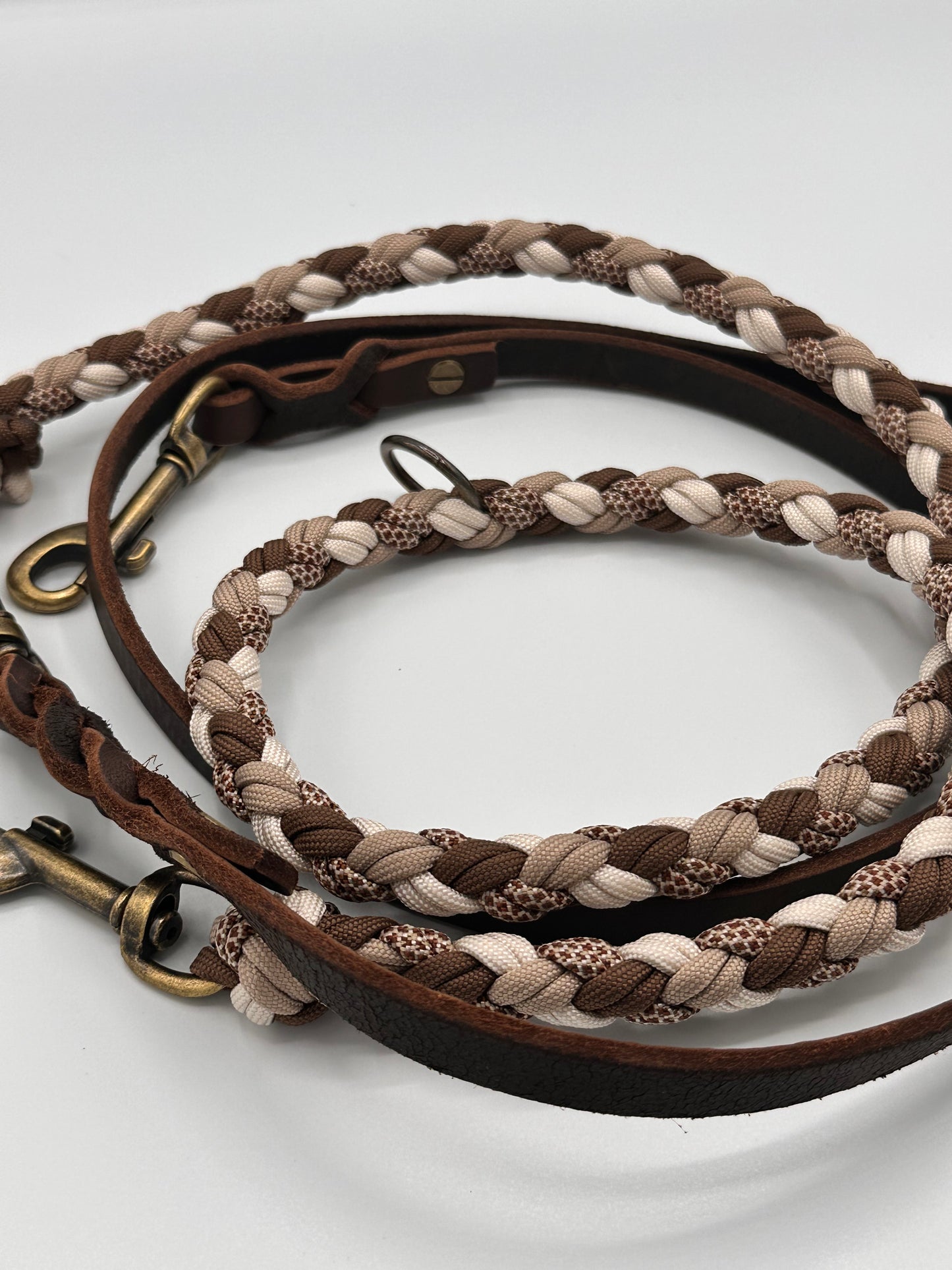 Fettleder x Paracord Leine