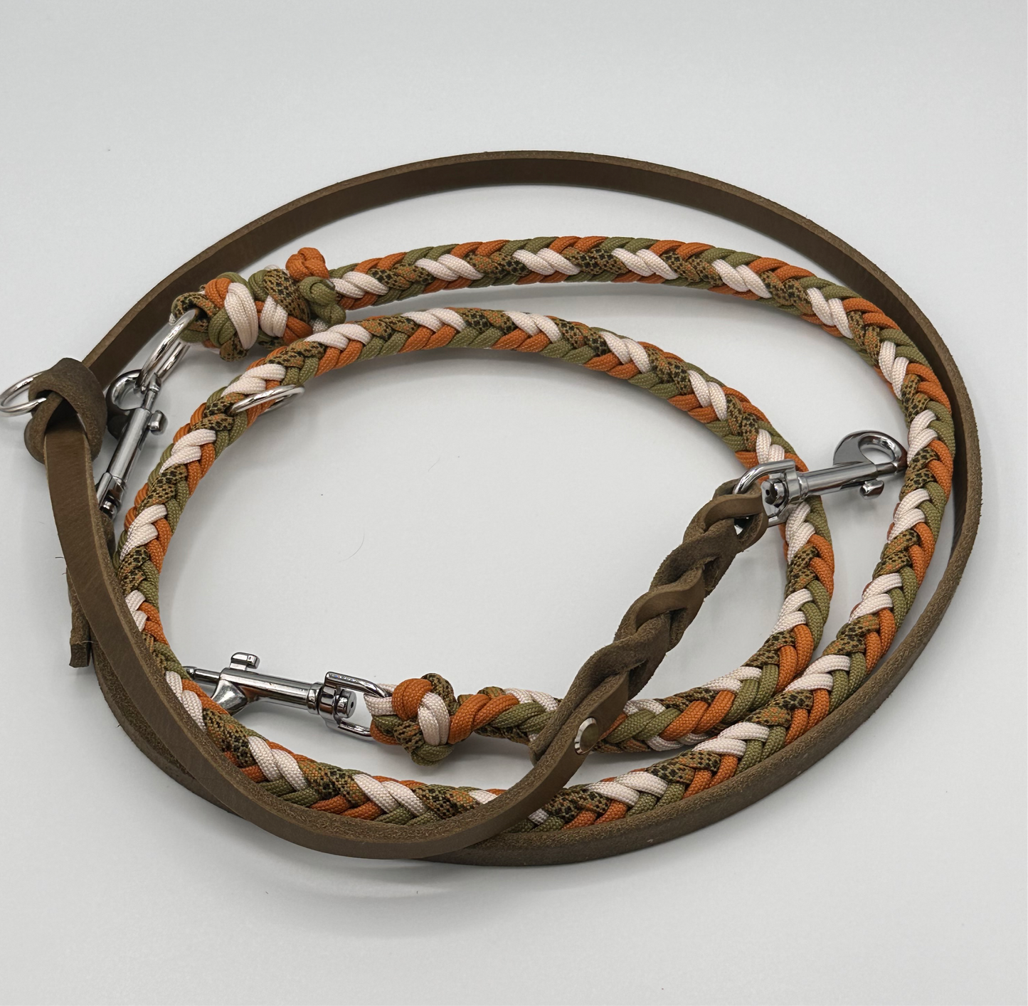 Fettleder x Paracord Leine