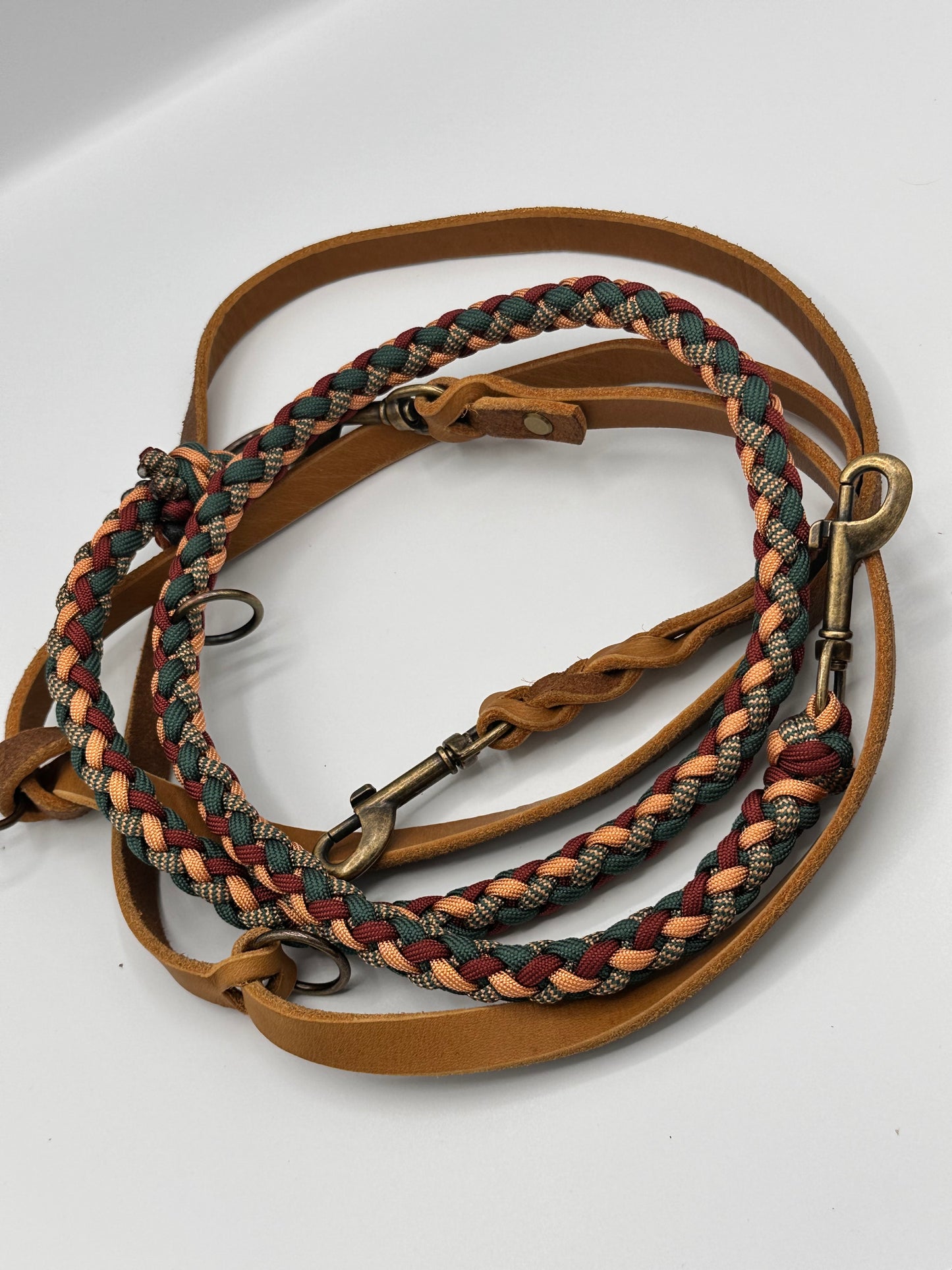 Fettleder x Paracord Leine