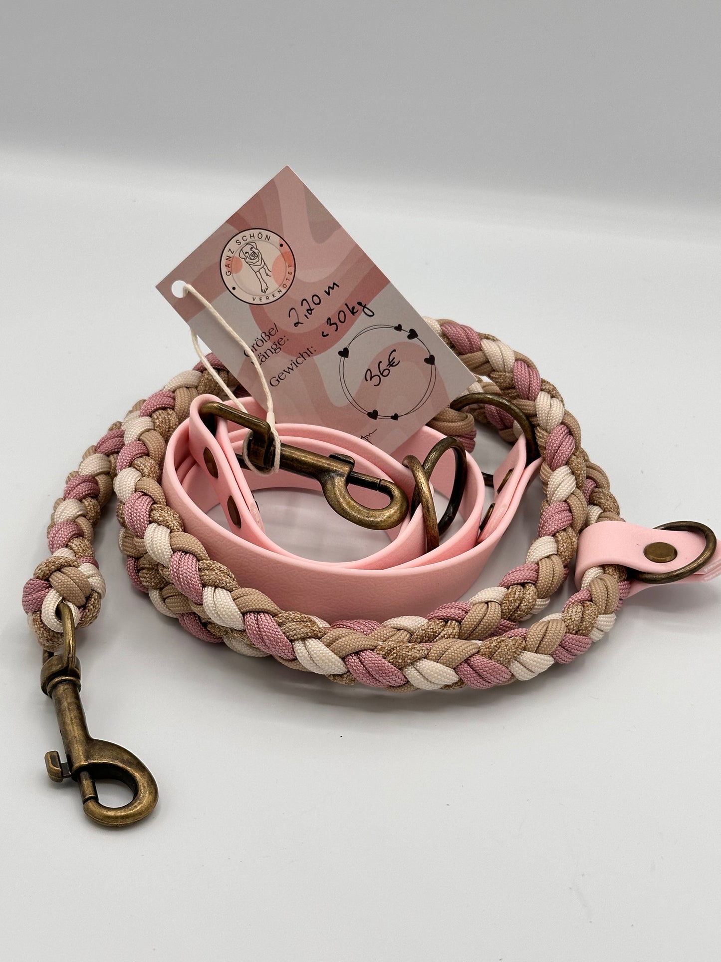 Gurtband x Paracord Leine 2,20 m