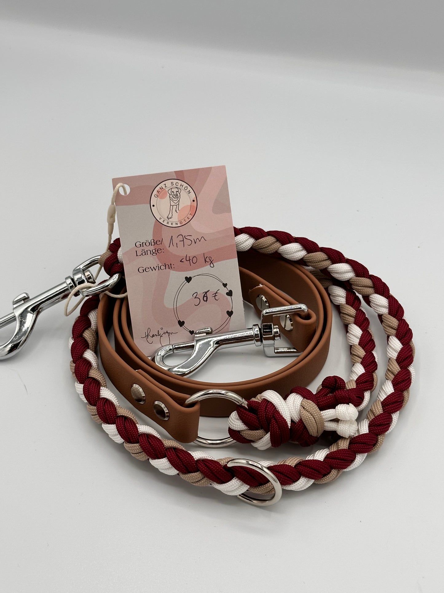 Gurtband x Paracord Leine 1,75 m