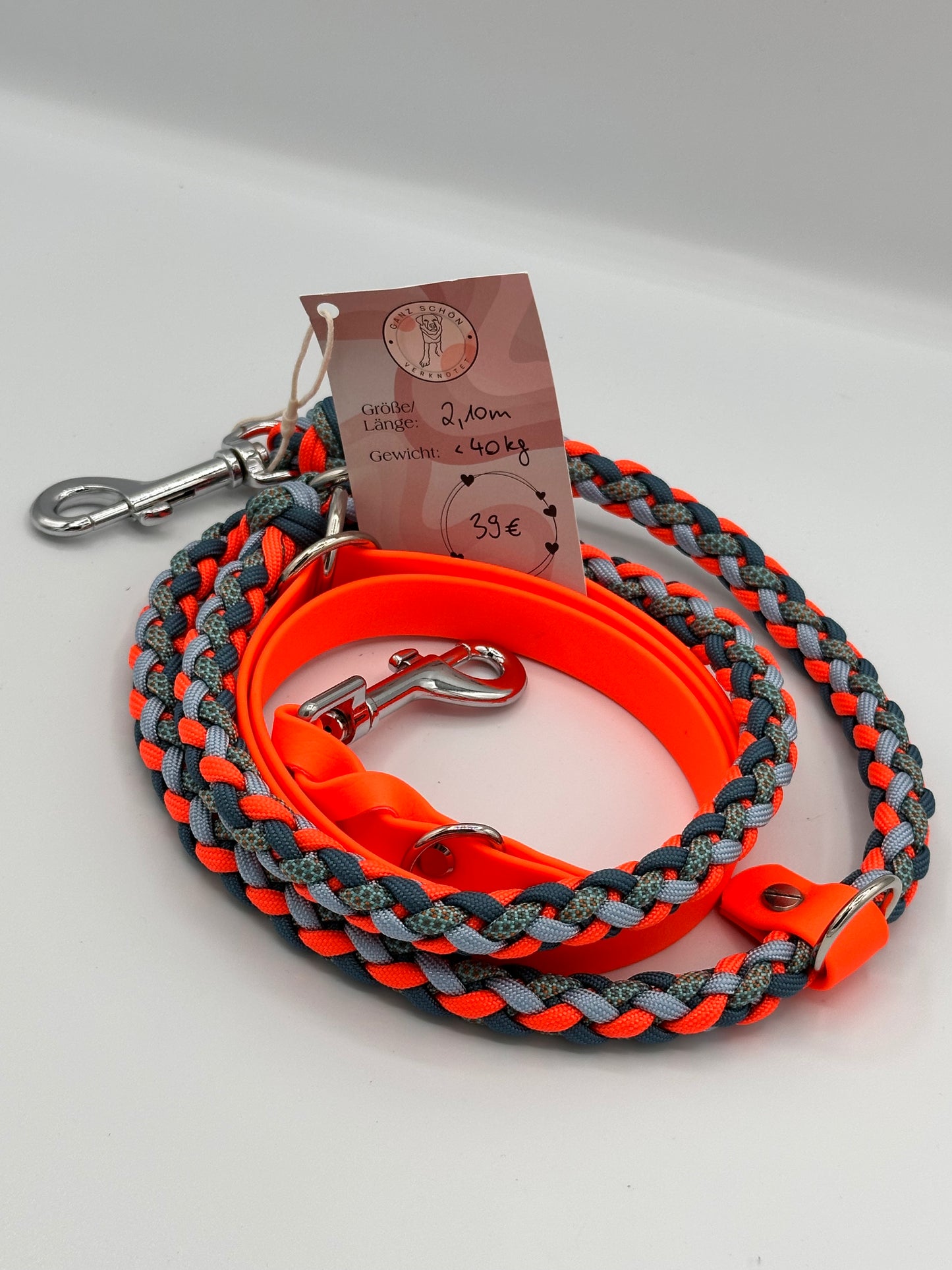 Gurtband x Paracord Leine 2,10 m