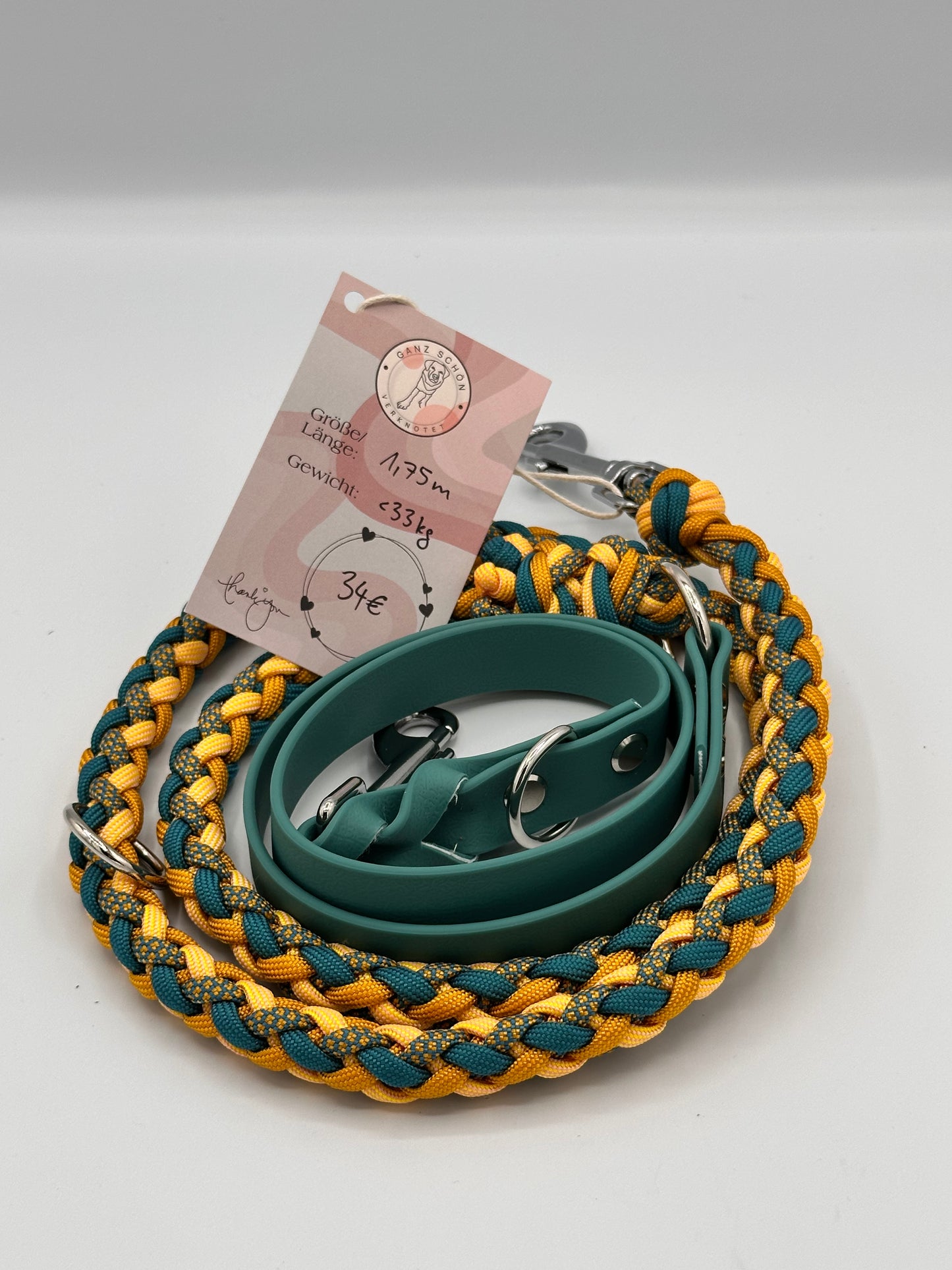 Gurtband x Paracord Leine 1,75 m