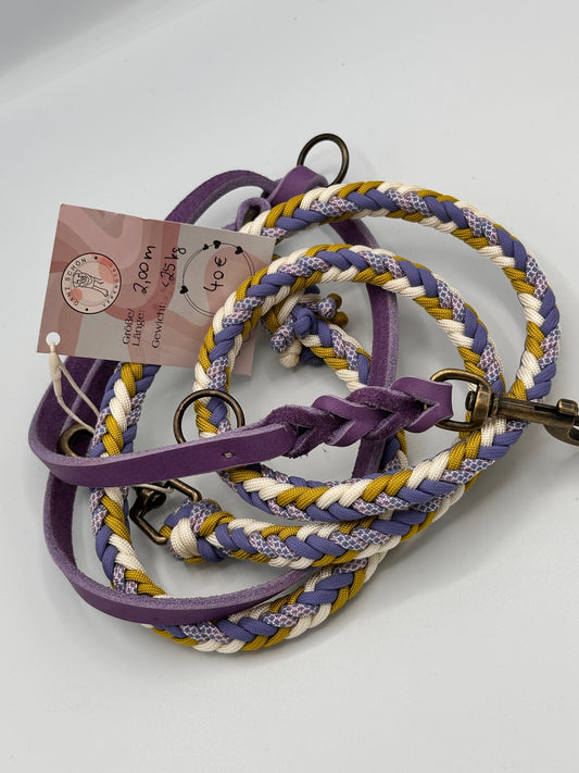 Fettleder x Paracord  Leine 2,00 m